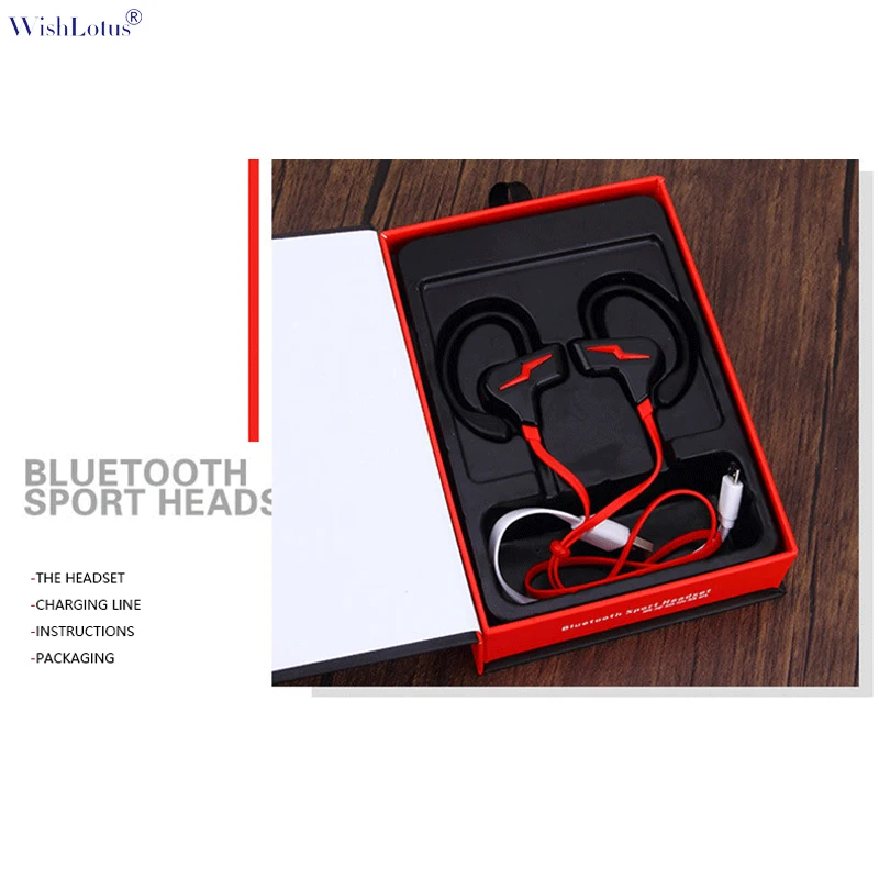 Наушники вкладыши с микрофоном Bluetooth 4 1 водостойкие защитой от пота|deep bass|ear hookin ear