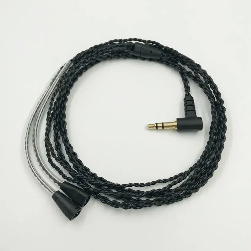 Сменный аудиокабель для наушников Sennheiser IE8 IE80 IE8i 6N однокристальный серебристый