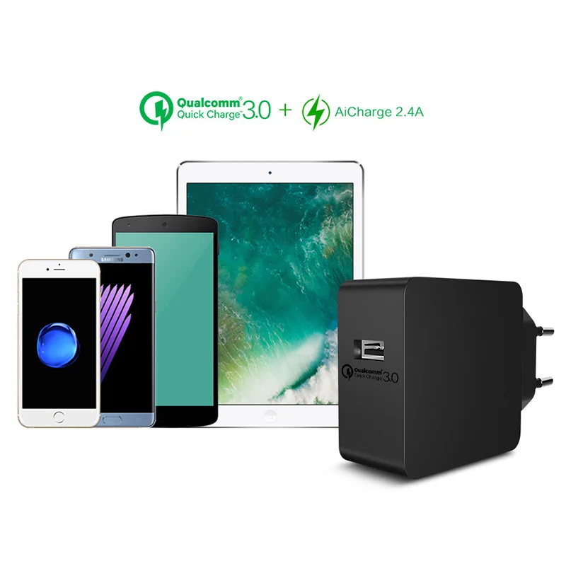 Chuwi дорожное настенное зарядное устройство Быстрая зарядка QC 3,0 USB зарядное устройство адаптер ЕС вилка универсальный для планшетных ПК