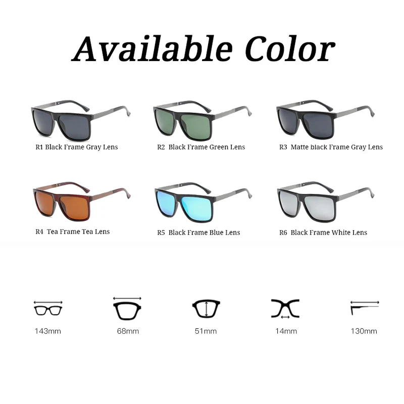 Квадратные Солнцезащитные очки RBUDDY мужские поляризованные солнцезащитные для