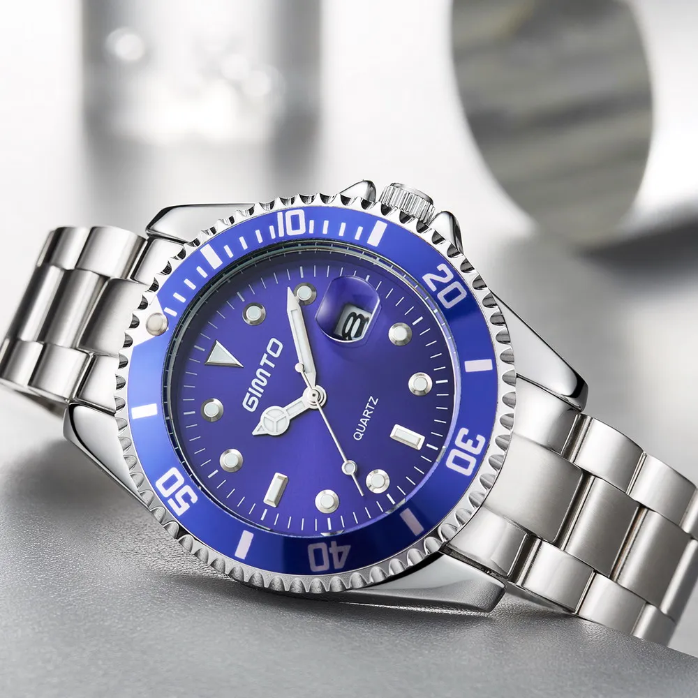 Часы наручные GIMTO мужские водонепроницаемые роскошные брендовые стальные
