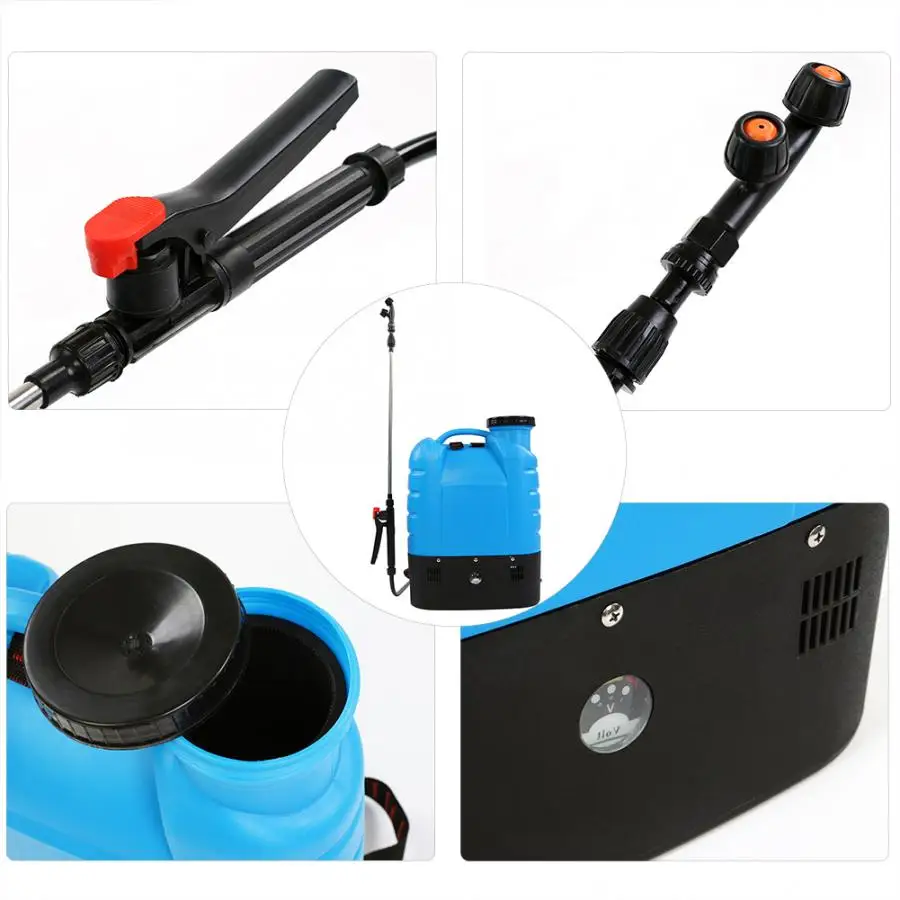 Пластиковый 16 л Электрический рюкзак типа сельскохозяйственный опрыскиватель