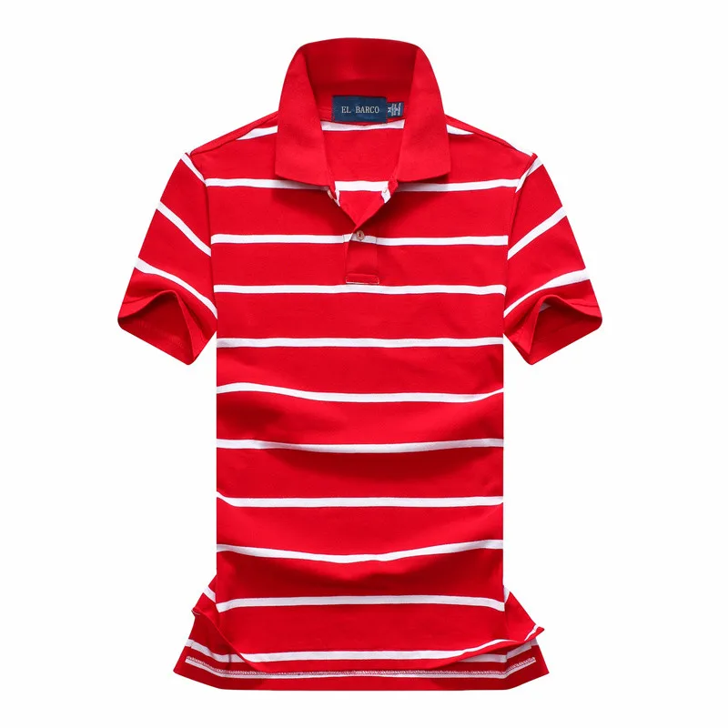 Летняя Повседневная рубашка поло для мужчин Трикотажная хлопковая футболка с