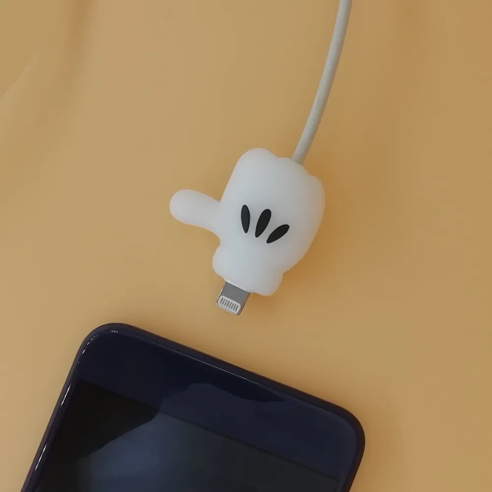 Милый мультфильм укус животных кабель протектор для iPhone USB кабель передачи данных Chompers зарядное устройство провода моталки Организатор кукла модель - Цвет: 2
