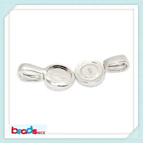 Beadsnice ID3426 new vintage style 925 sterling round pendant tray silver for Blank Bezel Pendant Settings | Украшения и