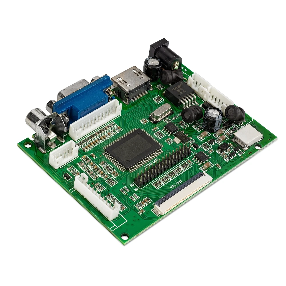 6," ЖК-монитор 800X480 дисплей для автомобиля заднего хода HDMI VGA AV 5-24 в блок питания с пультом дистанционного управления для raspberry pie