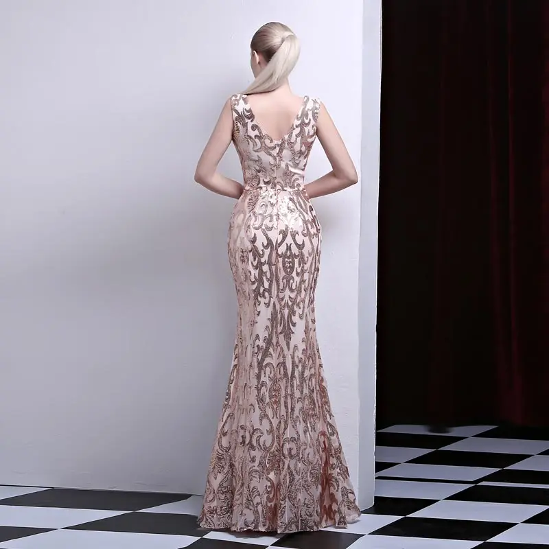 

FADISTEE New arrival sexy party evening dresses Vestido de Festa mermaid prom dress Robe De Soiree stretch sequin lace zipper