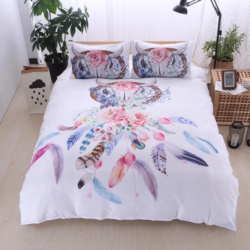 

Skull dreamcathcer Bedding Set Duvet Cover Home Twin queen king 3pcs Home Textiles