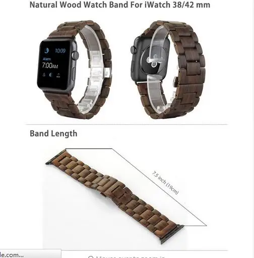 Новинка 2017 года для Apple Watch специальные Wood ремешок Ремешок iwatch 42 мм ссылка браслет
