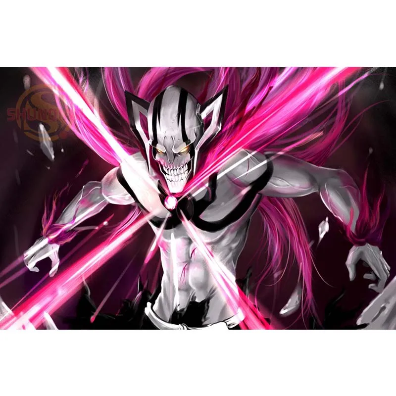 P0292 полая Ichigo аниме отбеливатель плакат на заказ холст плакат искусство отделочная ткань для дома ткань стены плакат печать шелковая ткань - Цвет: Сливовый