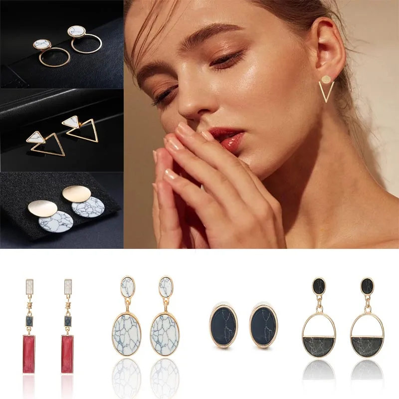 Женские Треугольные Серьги гвоздики с искусственным камнем|Серьги-гвоздики| |