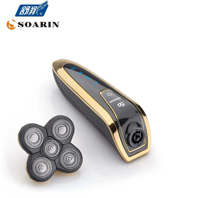 Электробритва JINDING для мужчин перезаряжаемая бритва синего золотого или