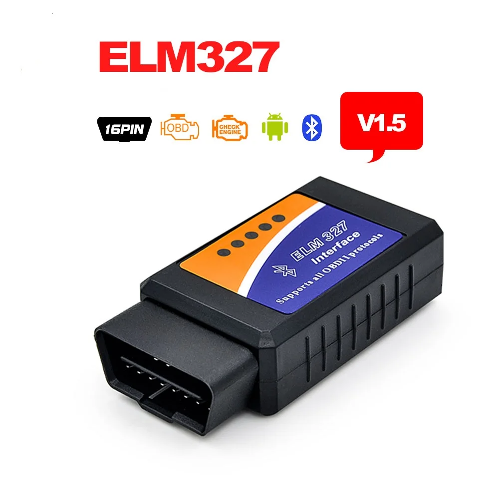 Новый сканер автокодов ELM327 Bluetooth OBD2 / OBDII V1.5 CAN BUS автомобильный диагностический
