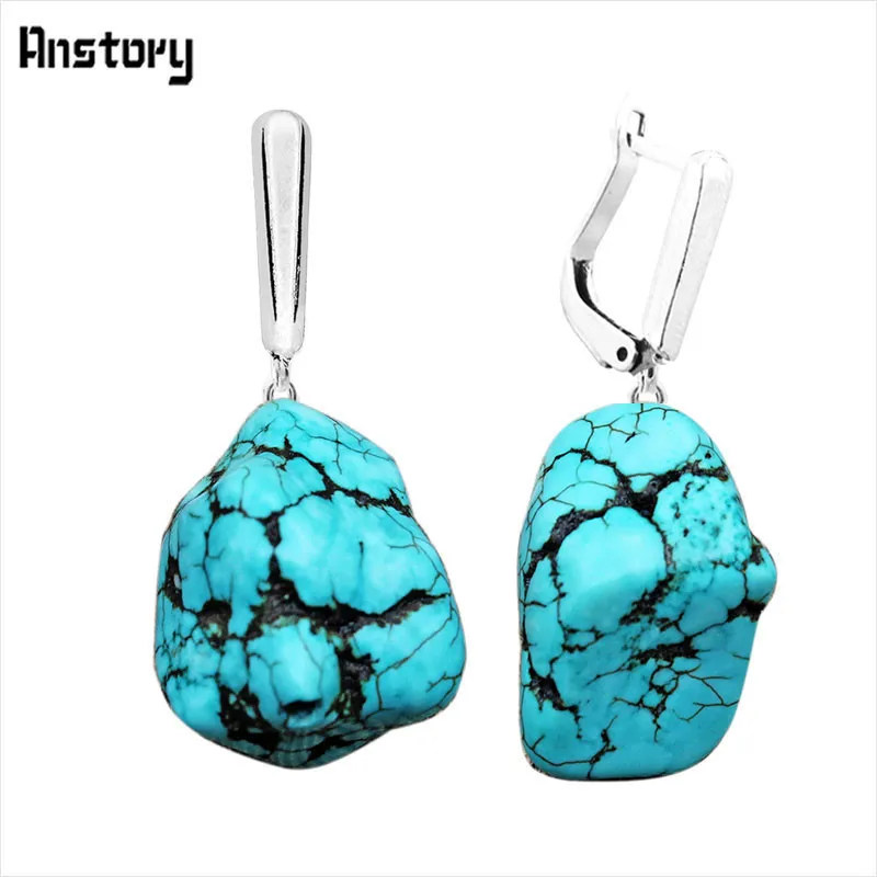 Нерегулярные Природный камень кулон Серьги для Для женщин Винтаж старинное