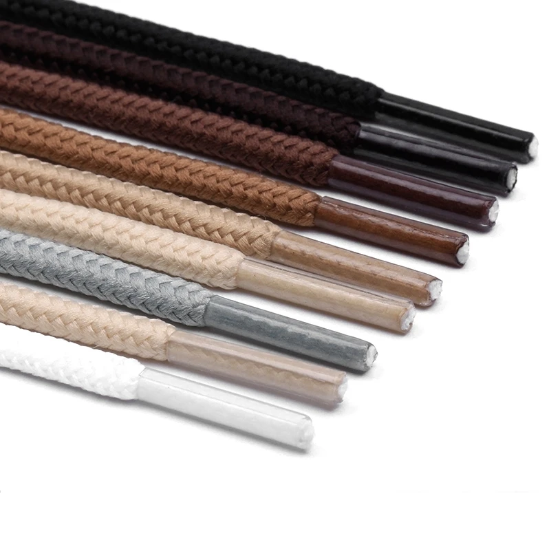 2 шт./партия круглые полиэфирные шнурки для ботинок однотонные классические