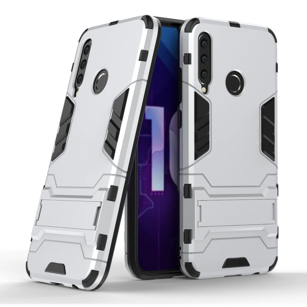 3D ударопрочный армированный чехол для huawei Honor 10, 9, 20 Lite, 10 lite, 9i, 10i, 20i, 20 lite, ТПУ защитный жесткий чехол для телефона с подставкой