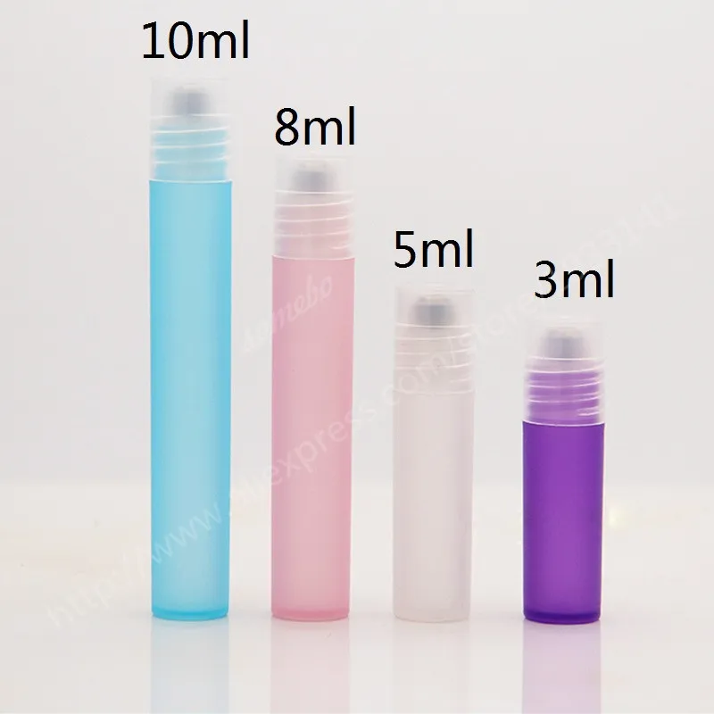 

2000pcs/lot 3ml 5ml 8ml 10ml color ball bottle, plastic bottle with steel roller ball, perfume bottle, ball bearing bo