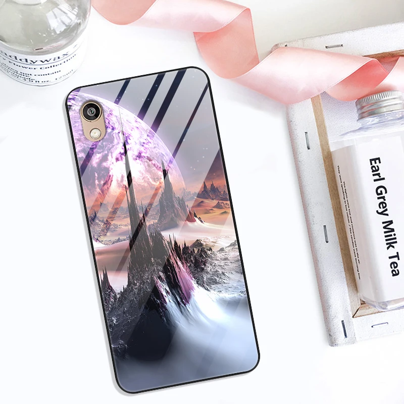 Чехол для Honor 8 S, чехол для huawei Honor 8 S, чехол из закаленного стекла с изображением планеты и космоса, чехол для huawei Honor 8 S 8 S KSE-LX9, чехол
