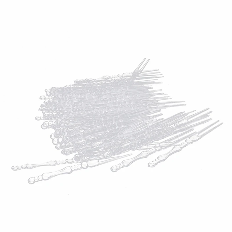 80 шт. прозрачные одноразовые мини вилки|Вилки| |