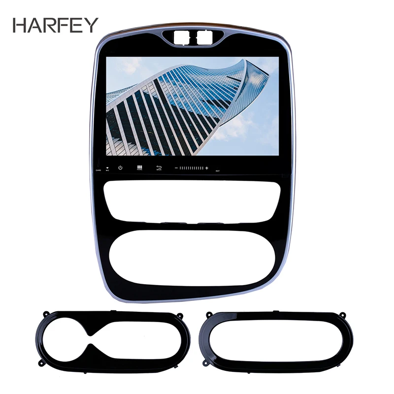 Автомобильный GPS навигатор Harfey 10 1 дюйма стерео Android 9 0 для Renault Clio Digital/Analog (AT) 2016 2017