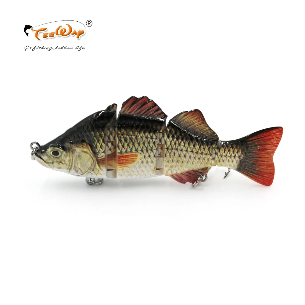 Реалистичная рыболовная приманка 4 сегмента Swimbait Crankbait тяжелая медленная с 6 #