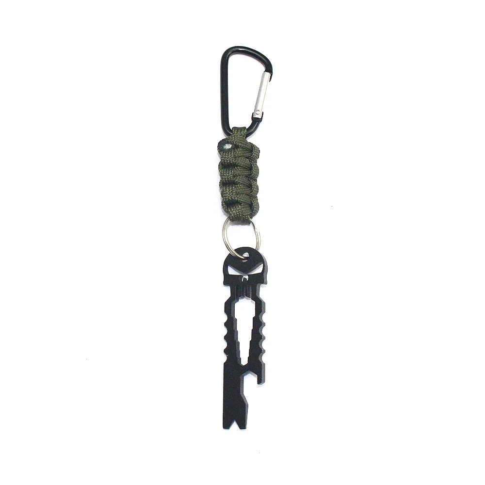 Универсальныe для использования в походных условиях Paracord шнурки Брелоки для ключей связка для ключей с Карабин Paracord брелок для выживания - Цвет: Style 4