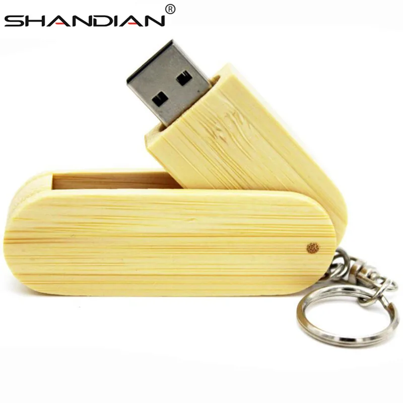 SHANDIAN брелок вращающийся деревянный usb флеш-накопитель Подарочный флеш-накопитель Usb флешка 4 ГБ 8 ГБ 16 ГБ 32 ГБ 64 Гб карта памяти Флешка cutomer