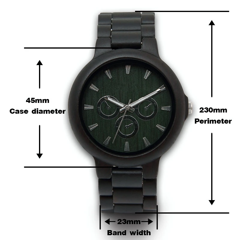 ELMERA мужские часы спортивные Кварцевые деревянные relogio masculino черные G Shock 2018 20 мм