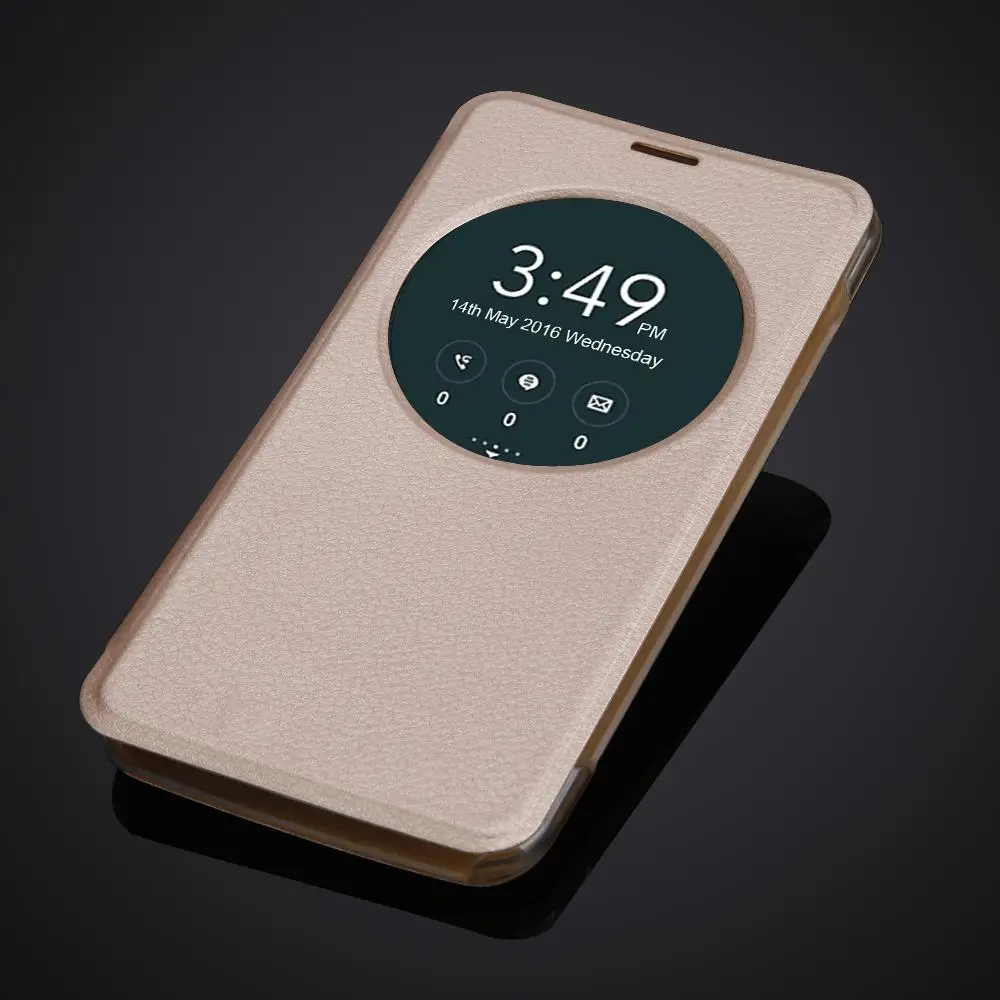 Smart Sleep Quick Circle Window View Shell для Asus ZenFone 2 Laser ZE551KL ZE550KL 5,5 ''кожаный чехол с откидной крышкой