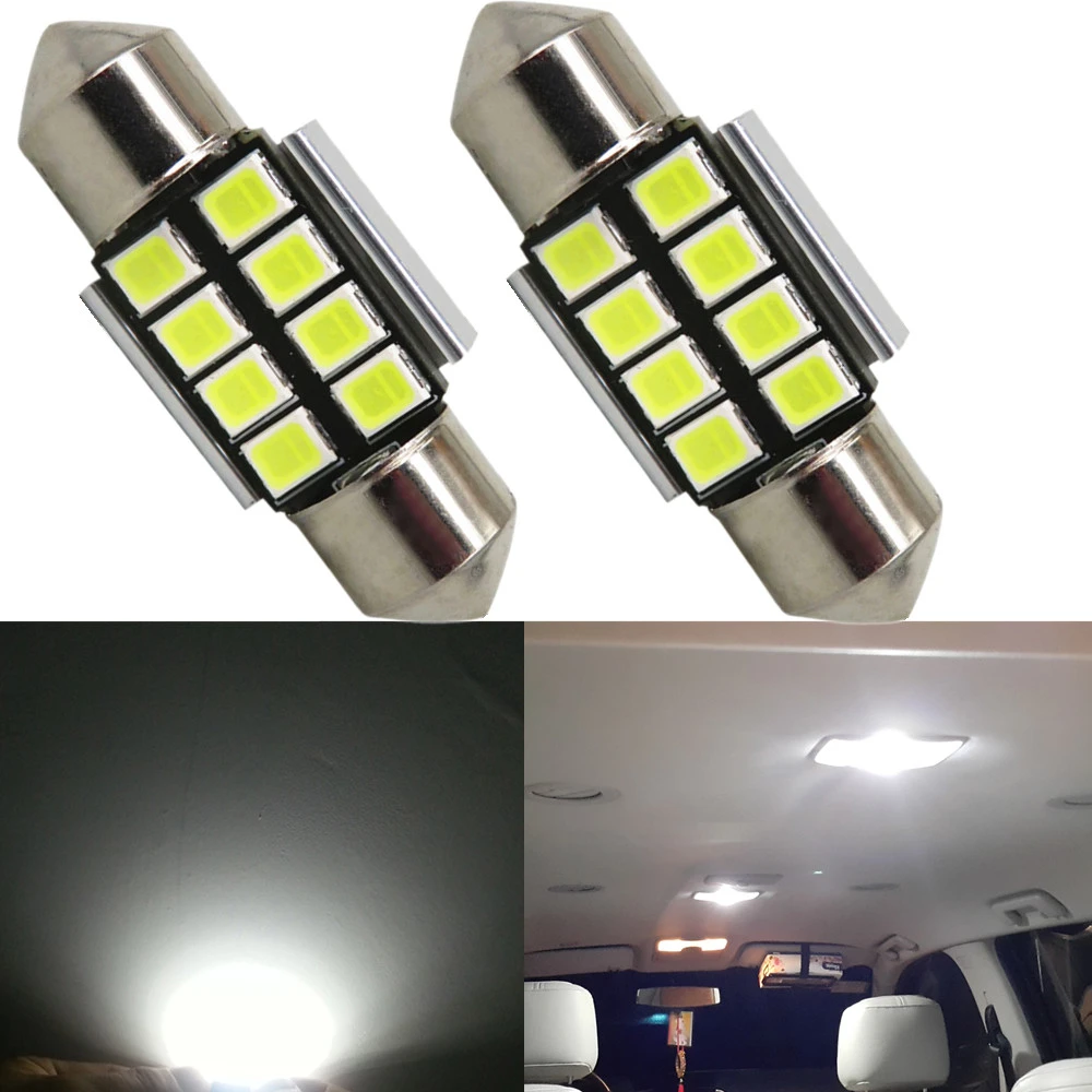 WLJH 10x31 мм C5W Light 3175 3022 Авто Подсветка салона Купол светодиодные лампы лампа для