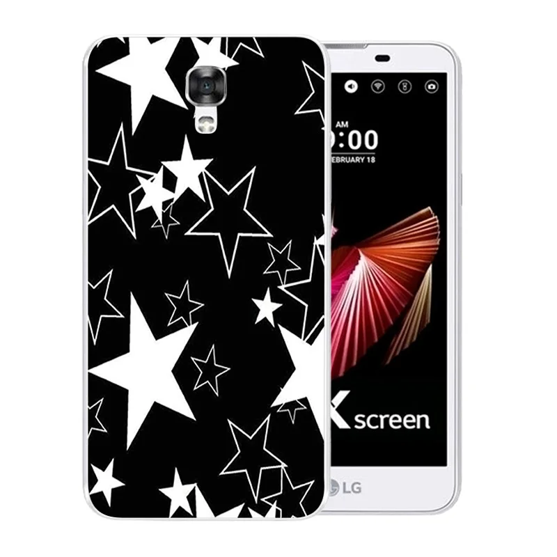 Мягкие чехлы из ТПУ для LG X Screen/X View K500N K500DS с красочным рисунком мягкая силиконовая