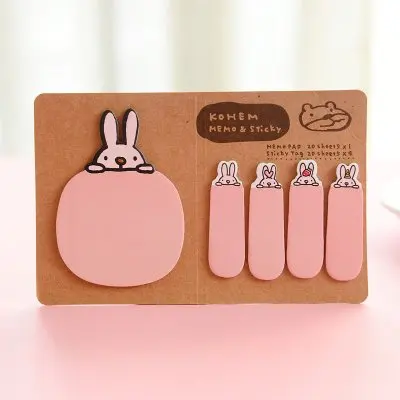 Rabbit Kawaii животное медведь блокнот для заметок мультфильм кролик свинья овца N Times стикер отправить сообщение корейские канцелярские принадлежности студенческие офисные школьные принадлежности - Цвет: Rabbit