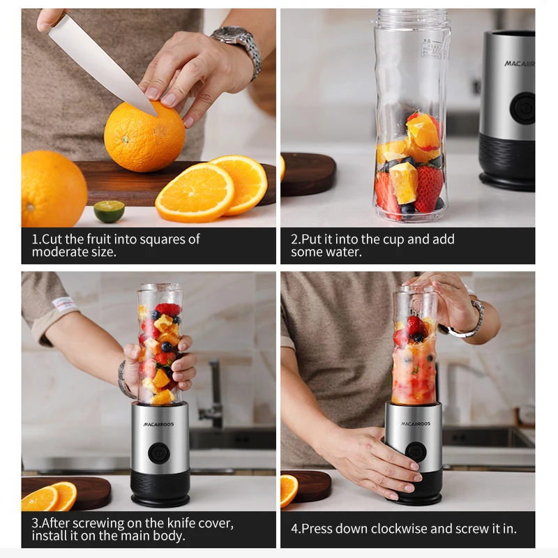 Macaiiroos портативная электрическая соковыжималка блендер фрукты детская еда