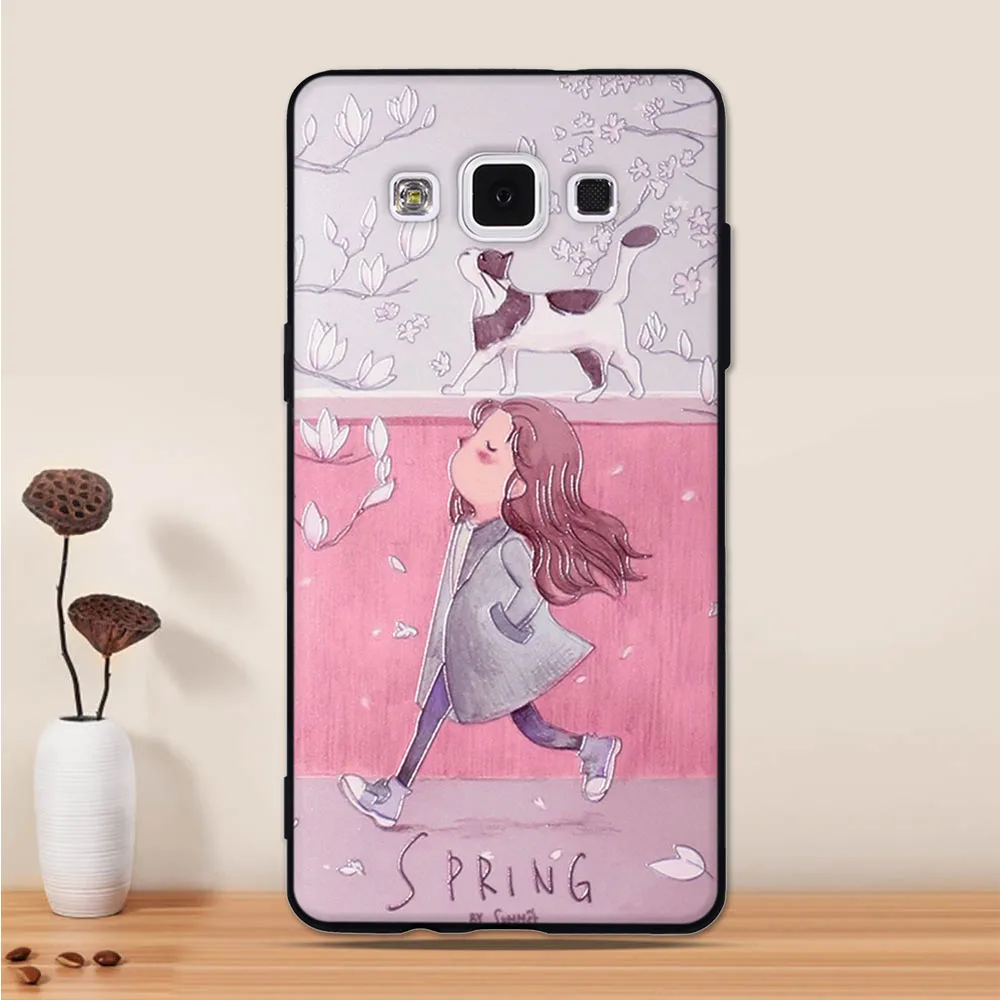 Для samsung Galaxy A5, силиконовый черный чехол с 3D рисунком, задняя крышка для samsung Galaxy A5, A500, чехол для телефона, Funda, Coque Capa - Цвет: 1
