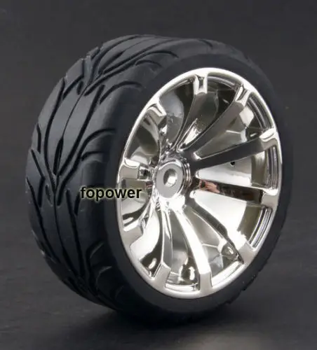 1Set 4PCS Rubber RC Racing Tires Car On Road Wheel Rim Fit For HSP HPI 1/10 94123/94122/94103/D4/D3 605 all | Игрушки и хобби