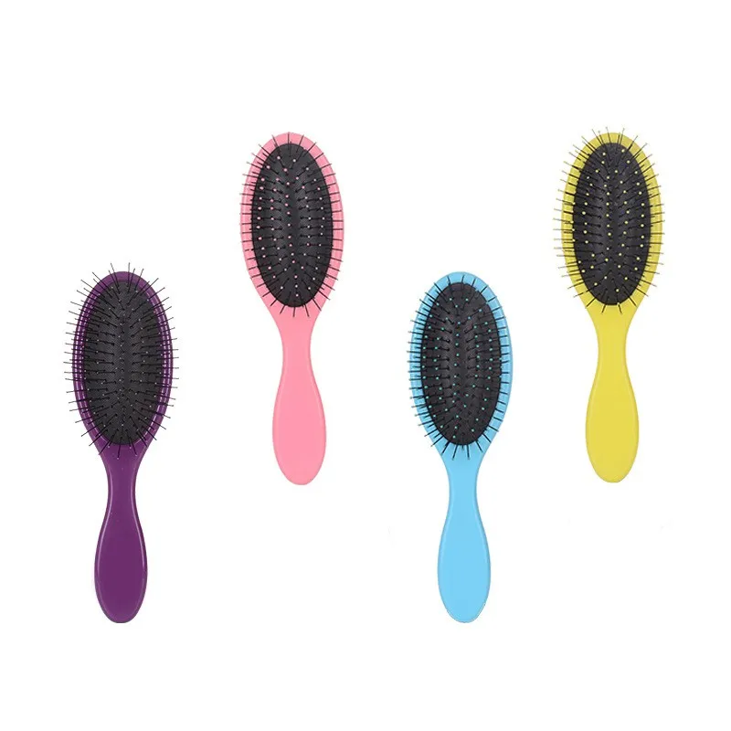 4 Colors Massage Shape Anti-knotted Hair Comb Plastic Environmentally Friendly High Temperature Hairdressing Wet | Красота и здоровье