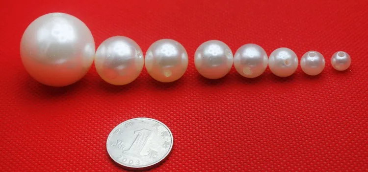 Высококачественные круглые акриловые бусины ручной работы с жемчужинами