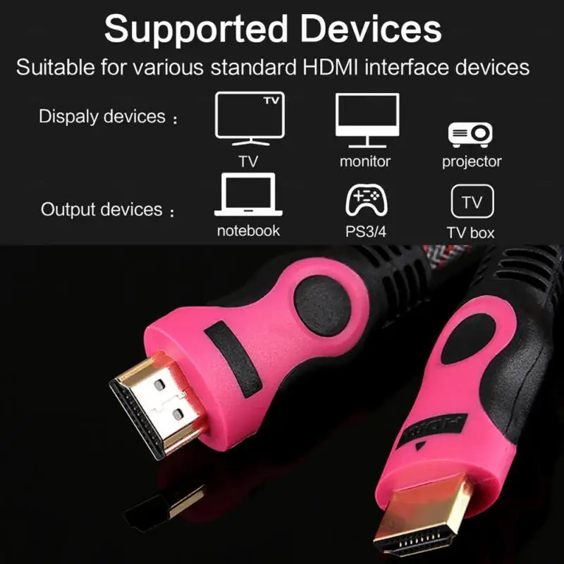 Кабель HDMI 1080P кабель 4K/30 Гц со сверхвысоким разрешением Ultra HD двойной поток кабели
