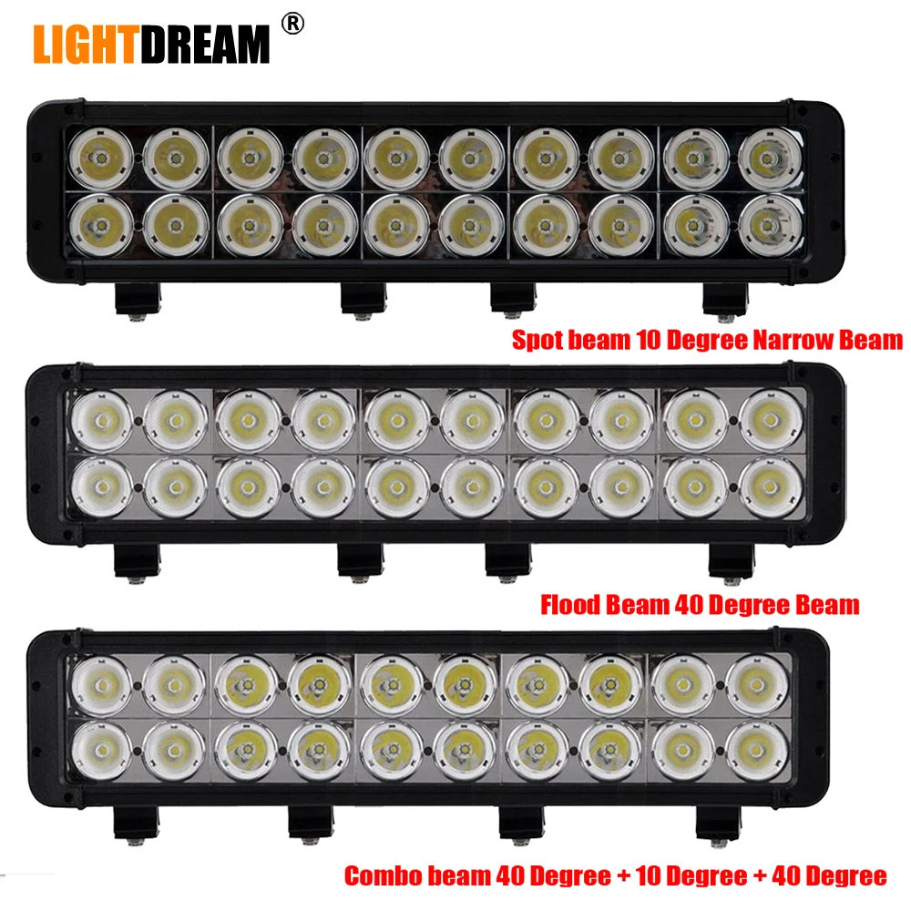 2 Rows 200W Led Work Light Bar 12V 24V Spot/Flood/Combo Beam Driving Dual Row Off road light x2pcs/lots | Автомобили и мотоциклы