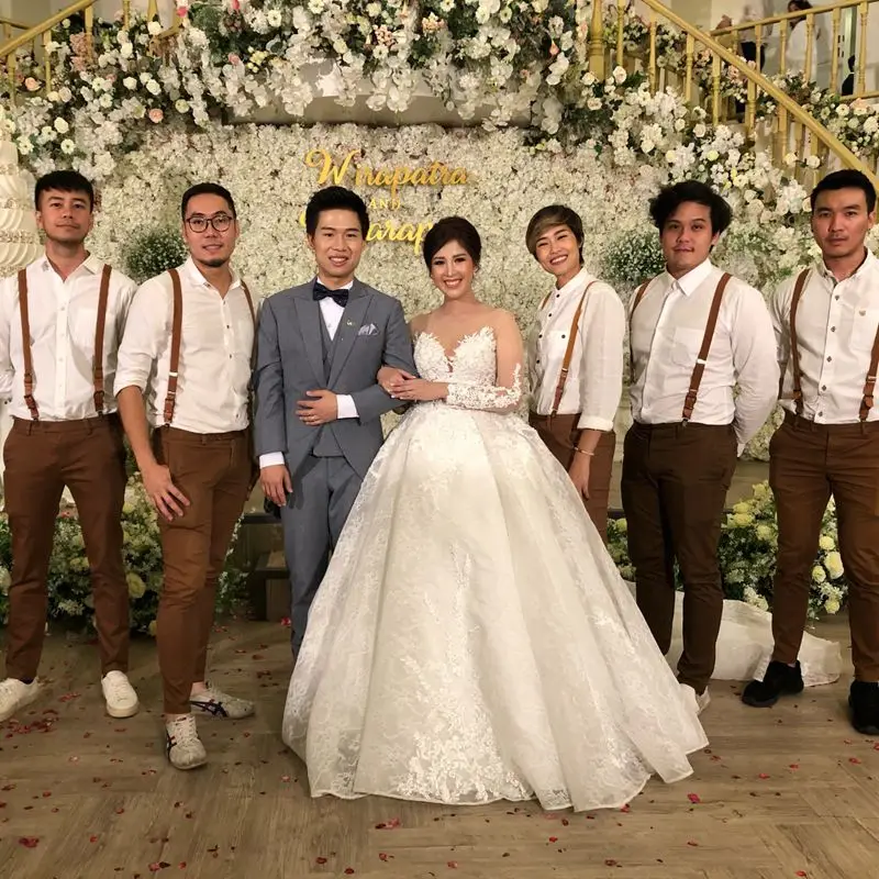 Yienws, винтажные мужские подтяжки, 3 зажима, ремень, подтяжки для брюк, подтяжки из искусственной кожи, мужские штаны, коричневые, 115 см, Bretels Mannen YiA040