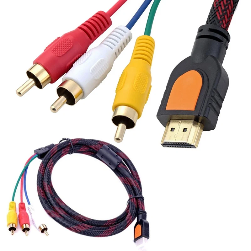Горячая Распродажа 1080P 5 футов штекер на 3 RCA Видео Аудио AV конвертер