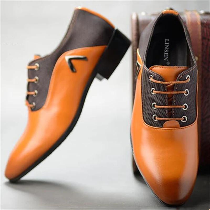 

Men Shoes 2019 spring Autumn New Arrival Men Business Dress Shoes male Loafers Fashion Office Men Dress Shoes Plus Size 38-48