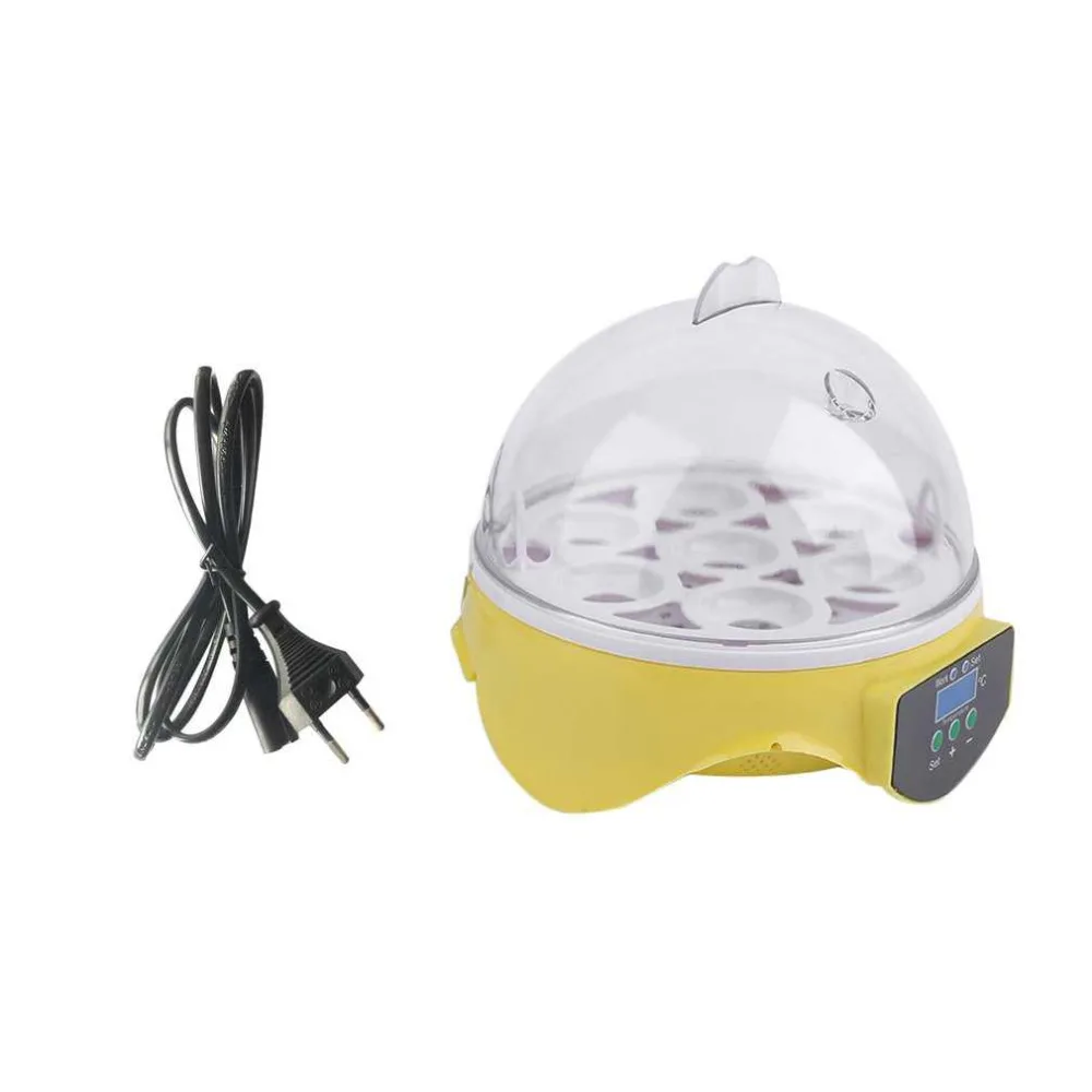 7 яиц цифровой инкубатор Автоматическая птица утки куриные яйца машина 110 в 30 Вт