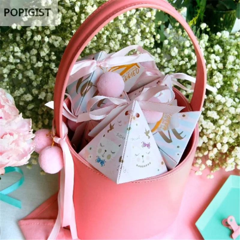 Двухсторонняя печатная креативная мультяшная кошка треугольная пирамида