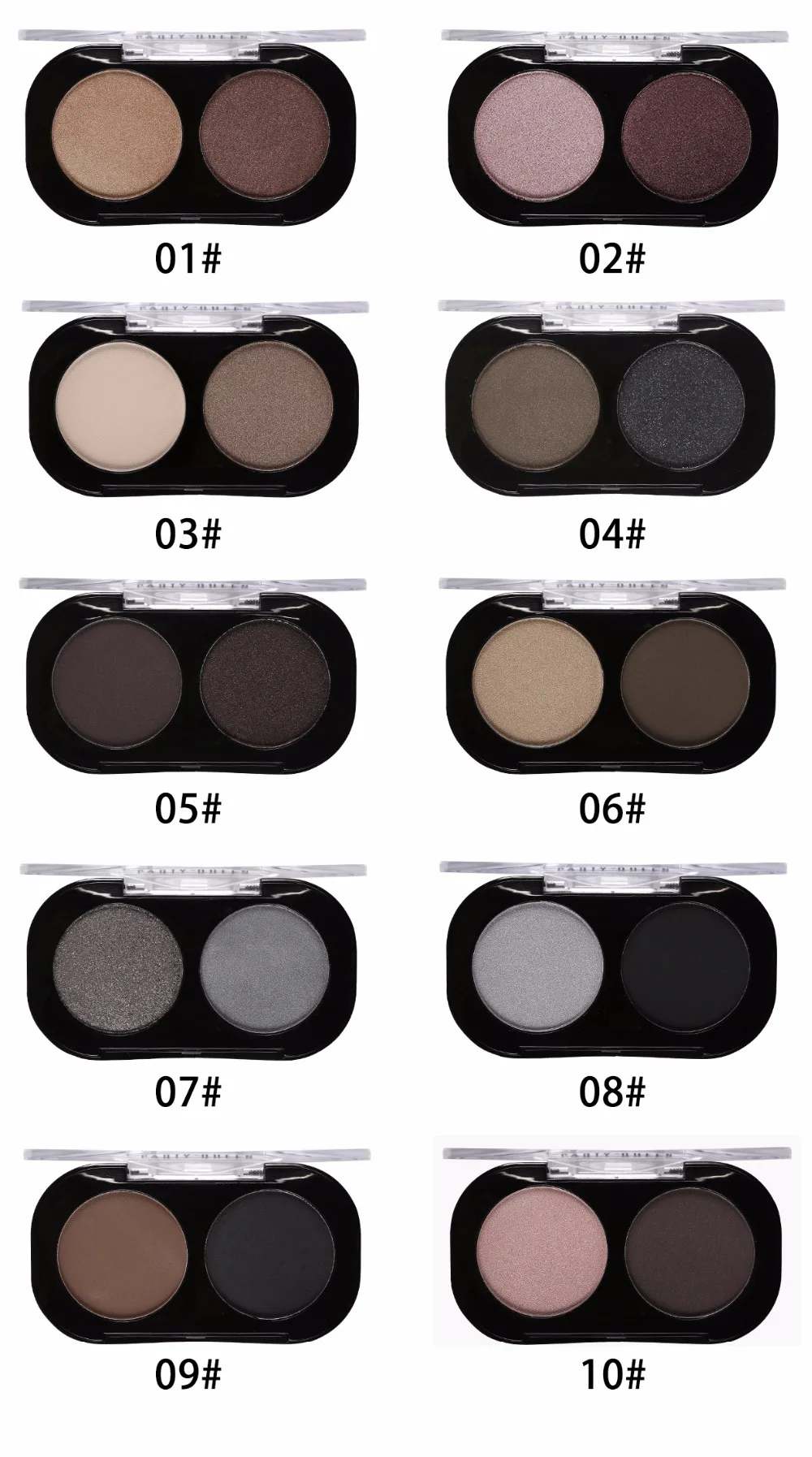Вечерние queen Shimmer МАТОВЫЕ 2 цвета Тени для век Палитра Косметика Голый Пигмент Макияж интенсивный блеск цвет земли тени для век смоуки-Айз