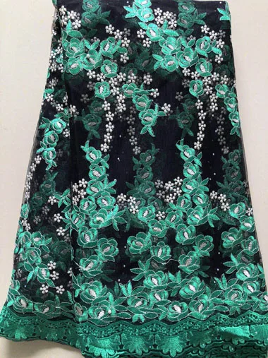 2019 High Quality African Lace Fabrics/French Net Embroidery Peach Flowers Tulle Fabric French stones FLL3386 | Дом и сад