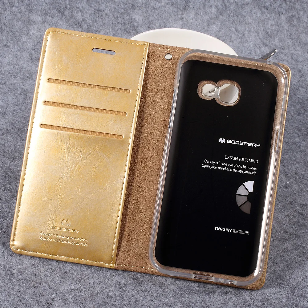 MERCURY GOOSPERY для samsung Galaxy A3 2016 Дело 2017 PU кожаный чехол книжка телефона с отделениями