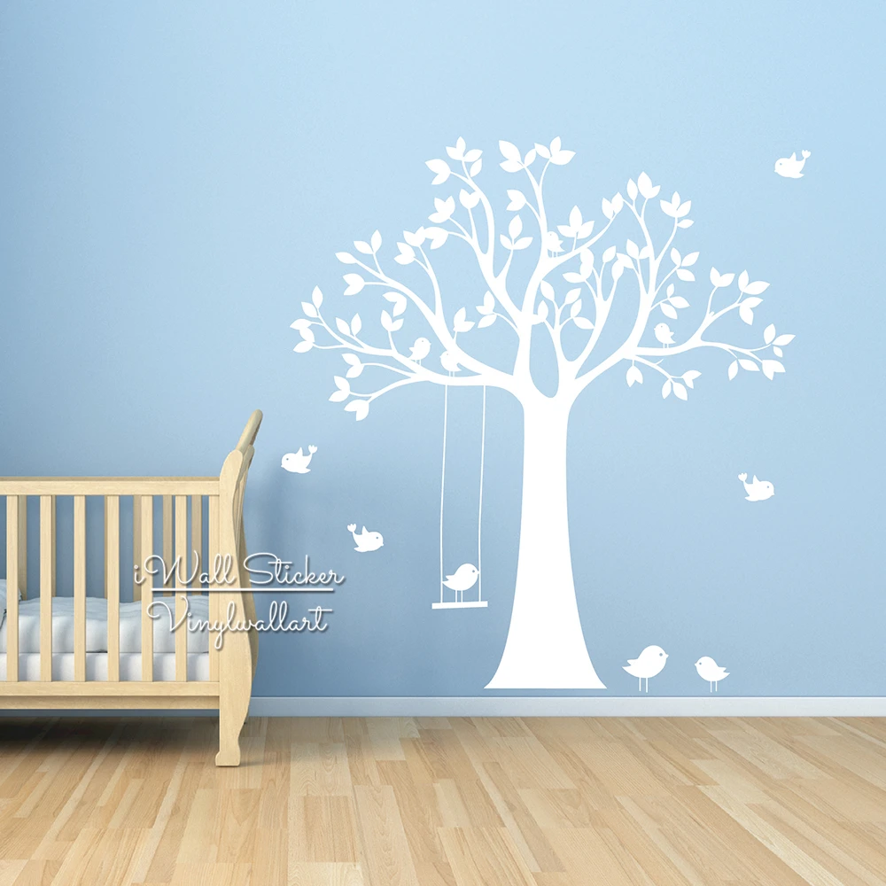 Большое дерево стены Стикеры детские дерева настенные DIY Семья Настенный декор с