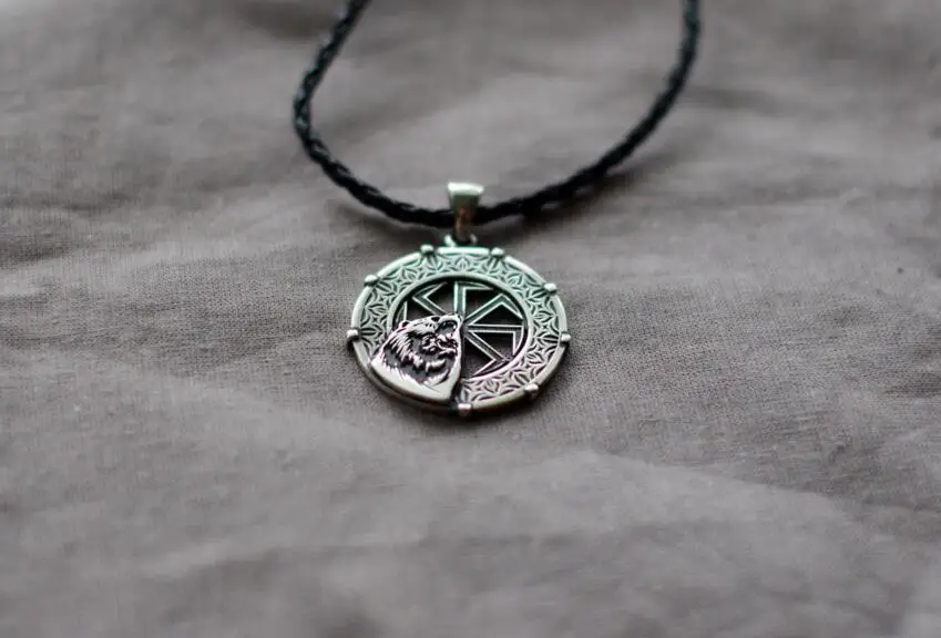 10 шт. Оптовая Викинг Медведь Подвеска славянский оберег символ солнце колесо