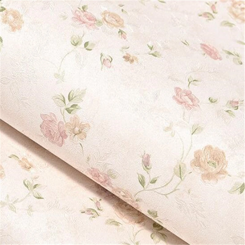 wellyu Idyllic pink purple floral small dormitory bedroom clothing shop wallpaper romantic girl room wedding | Обустройство дома